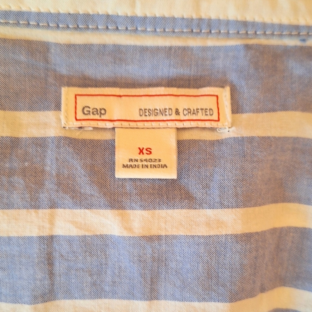 Gap striped drawstring cotton shirt dress sz XS *L3 - Picture 8 of 9
